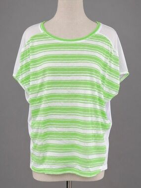 MINTY Neon Green Sheer Flowy Dress Shirt S
